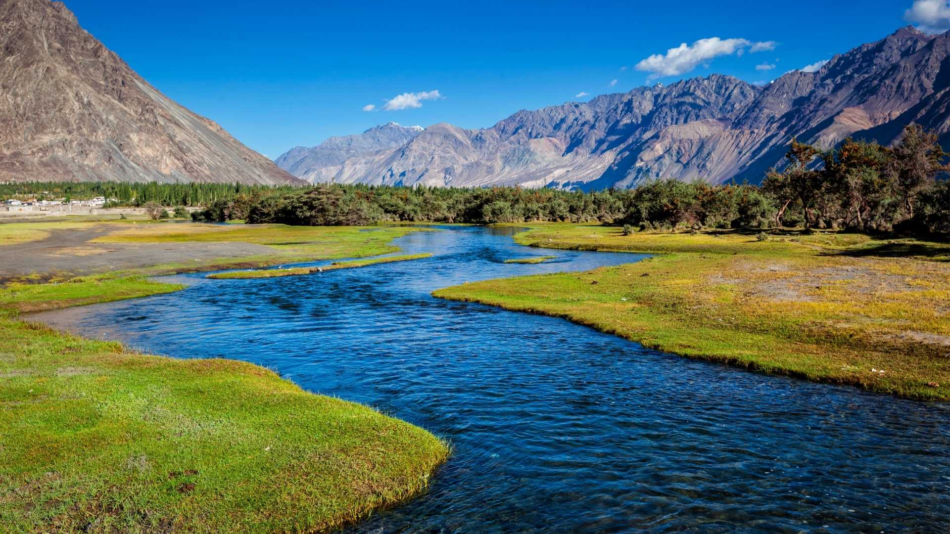 Baltistan river flowing through valley
